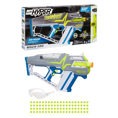 electric nerf gun|Hasbro Nerf Hyper Mach 100 Fully Motorized Blaster.